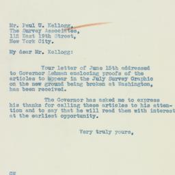 Letter: 1933 June 19