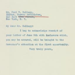 Letter: 1933 June 16