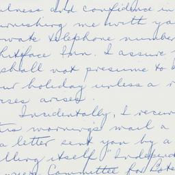 Letter: 1962 August 3