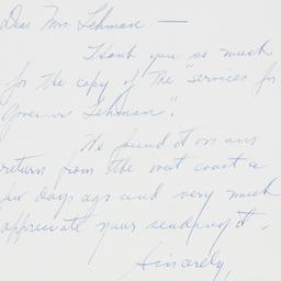 Letter: 1963 December 11