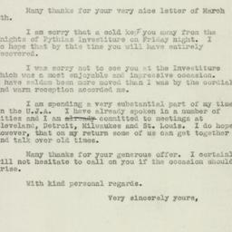 Letter: 1947 March 10
