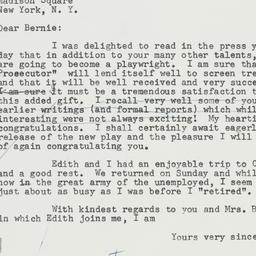 Letter: 1957 March 13