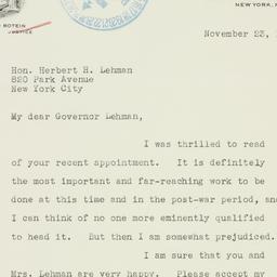 Letter: 1942 November 23
