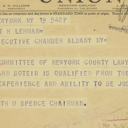 Telegram: 1941 November 19