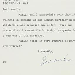Letter: 1959 January 15