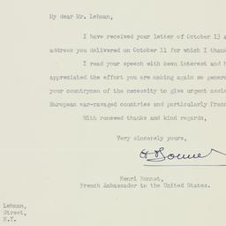 Letter: 1947 November 19