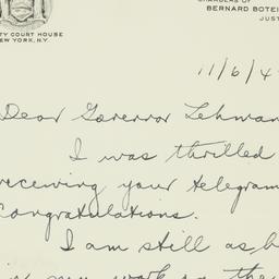 Letter: 1942 November 6