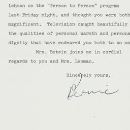 Letter: 1957 January 28