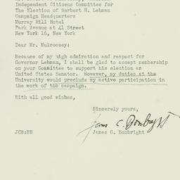 Letter: 1946 October 18