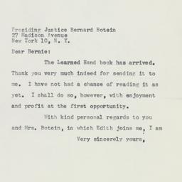 Letter: 1958 May 19