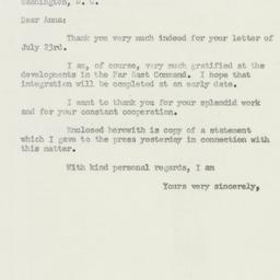 Letter: 1951 July 28