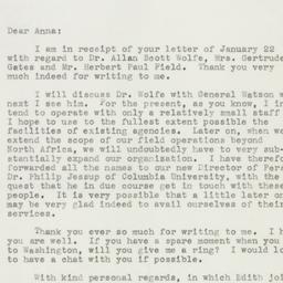 Letter: 1943 February 1