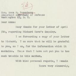 Letter: 1951 April 7
