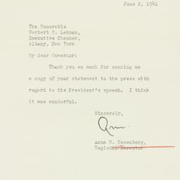 Letter: 1941 June 2
