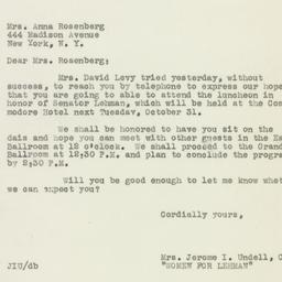 Letter: 1950 October 27
