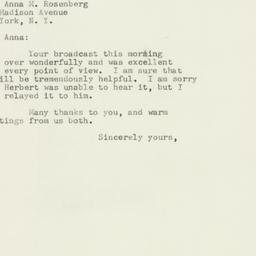 Letter: 1950 October 18