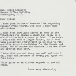 Letter: 1962 October 17