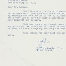 Letter: 1962 November 3