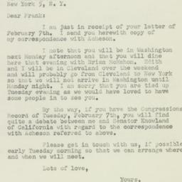 Letter: 1950 February 9