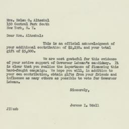 Letter: 1949 November 3