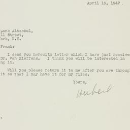 Letter: 1947 April 15