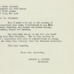 Letter: 1950 October 6