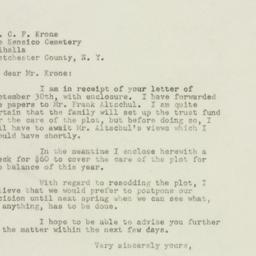 Letter: 1949 October 1