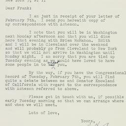 Letter: 1950 February 9
