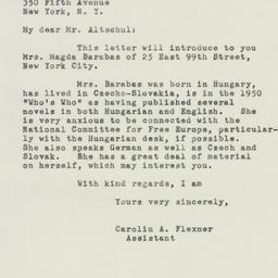 Letter: 1951 March 7