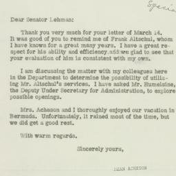 Letter: 1951 March 30