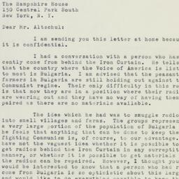 Letter: 1951 February 9