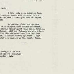 Letter: 1950 February 7