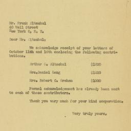 Letter: 1950 October 18