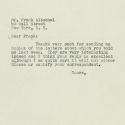 Letter: 1950 July 21