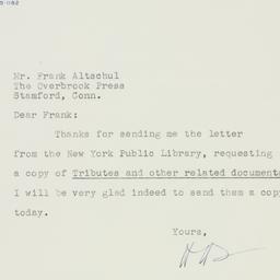 Letter: 1949 December 31