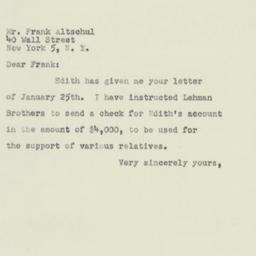 Letter: 1951 January 29