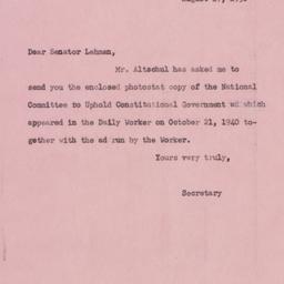 Letter: 1950 August 17