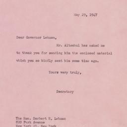 Letter: 1947 May 29