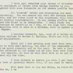 Letter: 1950 November 19