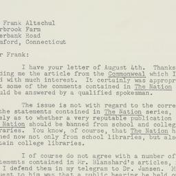Letter: 1948 August 14