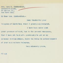 Letter: 1933 March 13