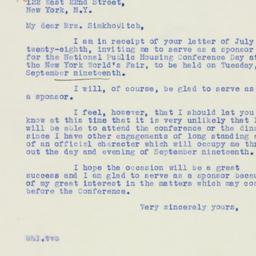 Letter: 1939 August 7