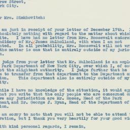 Letter: 1934 December 19
