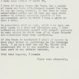Letter: 1958 May 3