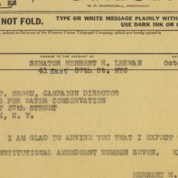 Telegram: 1955 October 28