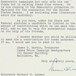 Letter: 1958 April 30