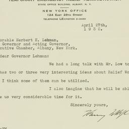 Letter: 1932 April 27