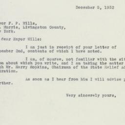 Letter: 1932 December 5