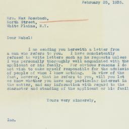 Letter: 1935 February 25