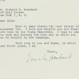 Letter: 1949 September 9